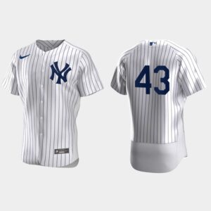 Men's New York Yankees #43 Jonathan Loaisiga White Home Flex Base Jersey