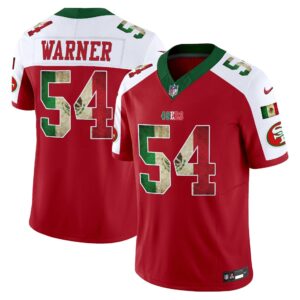 Fred Warner # 54 San Francisco 49ers Mexico Vapor Limited Jersey V4 - All Stitched
