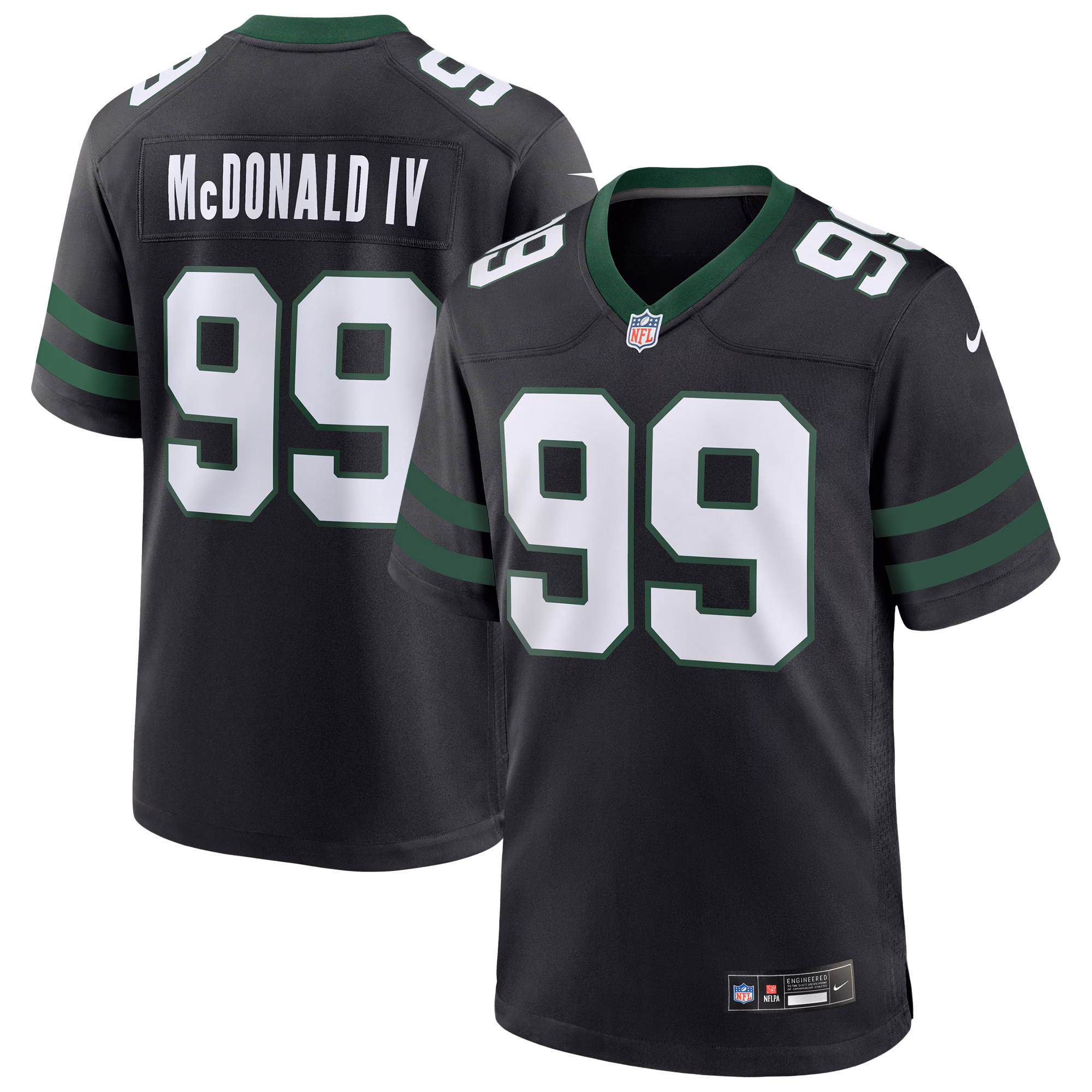 Will McDonald IV New York Jets Alternate Game Jersey - Legacy Black