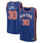 Unisex New York Knicks Julius Randle  Blue 2023/24 Fast Break Jersey - City Edition