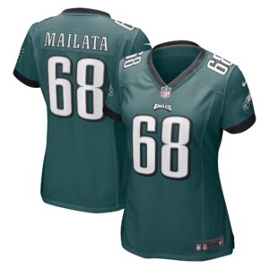 Mailata Philadelphia Eagles  Women's Game Jersey - Midnight Green