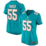 Jerome Baker Miami Dolphins  Women's Game Jersey - Aqua
