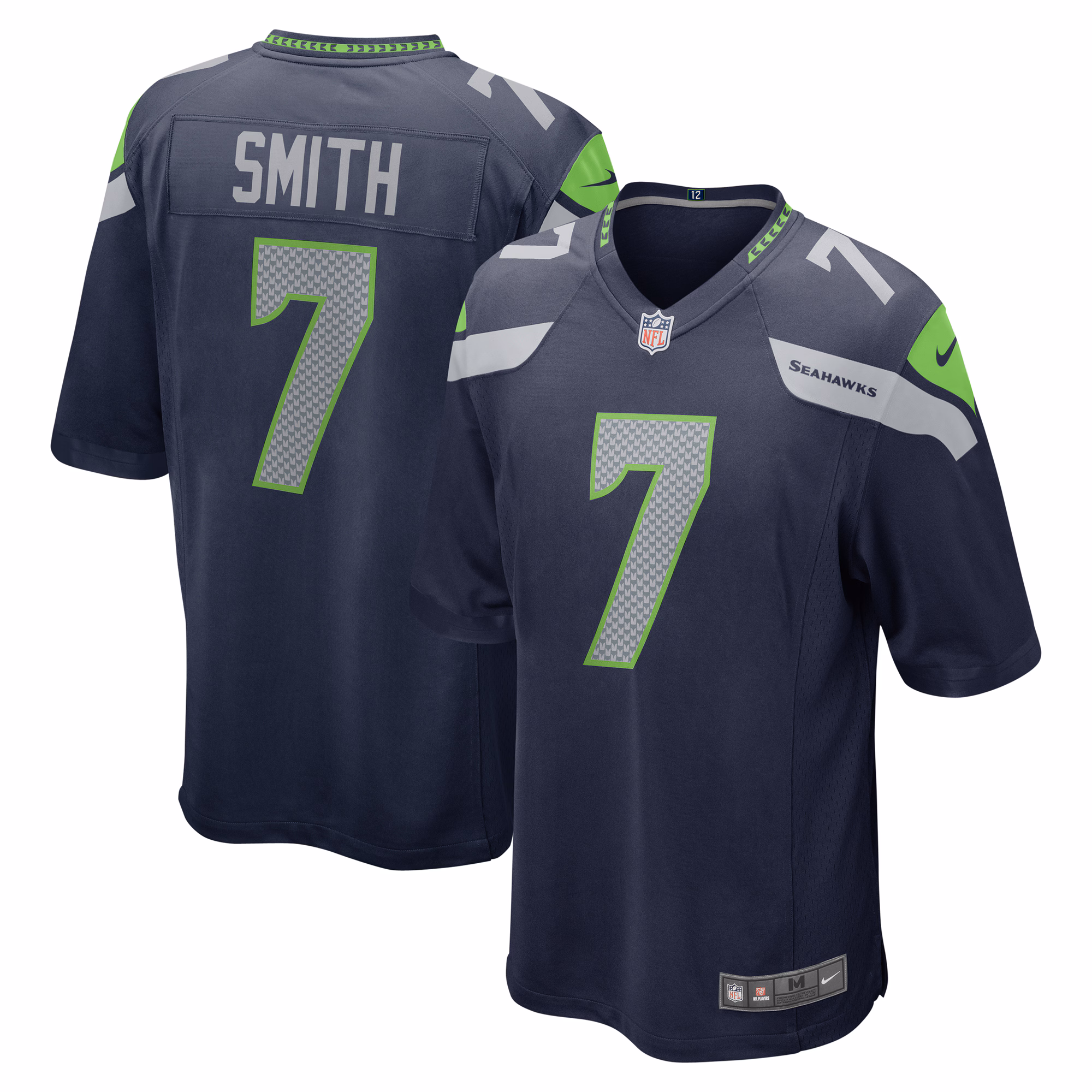 Geno Smith Seattle Seahawks Game Jersey - College Navy