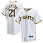 Men's Pittsburgh Pirates Roberto Clemente  White Home Replica Player Name Jersey