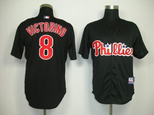 Philadelphia Phillies #8 Shane Victorino Black Stitched Jersey