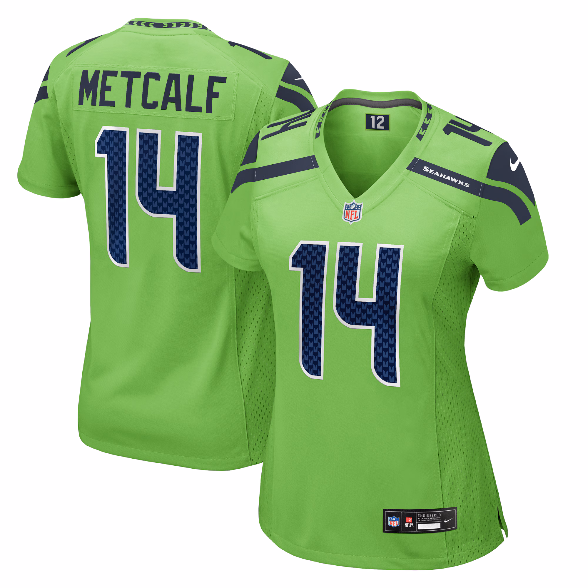 DK Metcalf Seattle Seahawks Women's  Game Jersey - Neon Green