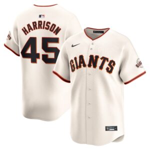 Men's San Francisco Giants #45 Kyle Harrison  Cream Home Limited Player Jersey