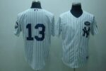 New York Yankees #13 Alex Rodriguez White GMS The Boss Stitched Jersey