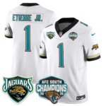 Travis Etienne Jr. #1 Jacksonville Jaguars JAX AFC South Division Champions Vapor Limited Throwback Jersey - All Stitched