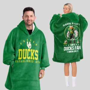 Adult Oregon Football Unisex Blanket Hoodie