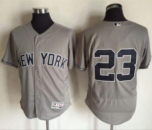 New York Yankees #23 Don Mattingly Grey Flexbase Collection Stitched Jersey
