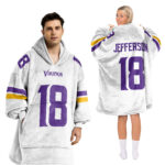 Adult 18 Minnesota Football Unisex Blanket Hoodie