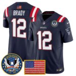 Tom Brady #12 New England Patriots United States 250th Anniversary Patch Vapor Limited Jersey - All Stitched