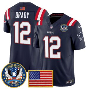 Tom Brady #12 New England Patriots United States 250th Anniversary Patch Vapor Limited Jersey - All Stitched