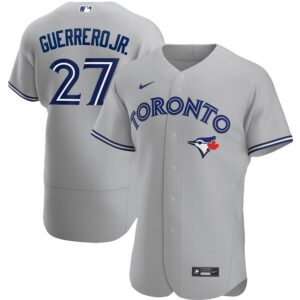 Men's  Toronto Blue Jays #27 Vladimir Guerrero Jr. Gray Road 2020 Player Jersey