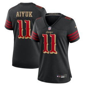 Brandon Aiyuk #11 San Francisco 49ers Women's 2025 Rivalries Collection Game Jersey - Black