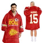 Adult 15 Ready To Roll Kansas City Football Unisex Blanket Hoodie