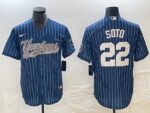 Men's  New York Yankees #22  Blue Juan Soto Jersey