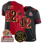 Ronnie Lott #42 San Francisco 49ers SF 2025 "Rivalries" 5x Champions & Faithful To The Bay Patch Vapor Limited Jersey - All Stitched