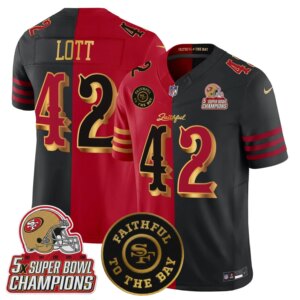 Ronnie Lott #42 San Francisco 49ers SF 2025 "Rivalries" 5x Champions & Faithful To The Bay Patch Vapor Limited Jersey - All Stitched