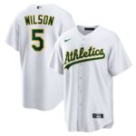 Athletics Jacob Wilson #5 White Home Replica Jersey