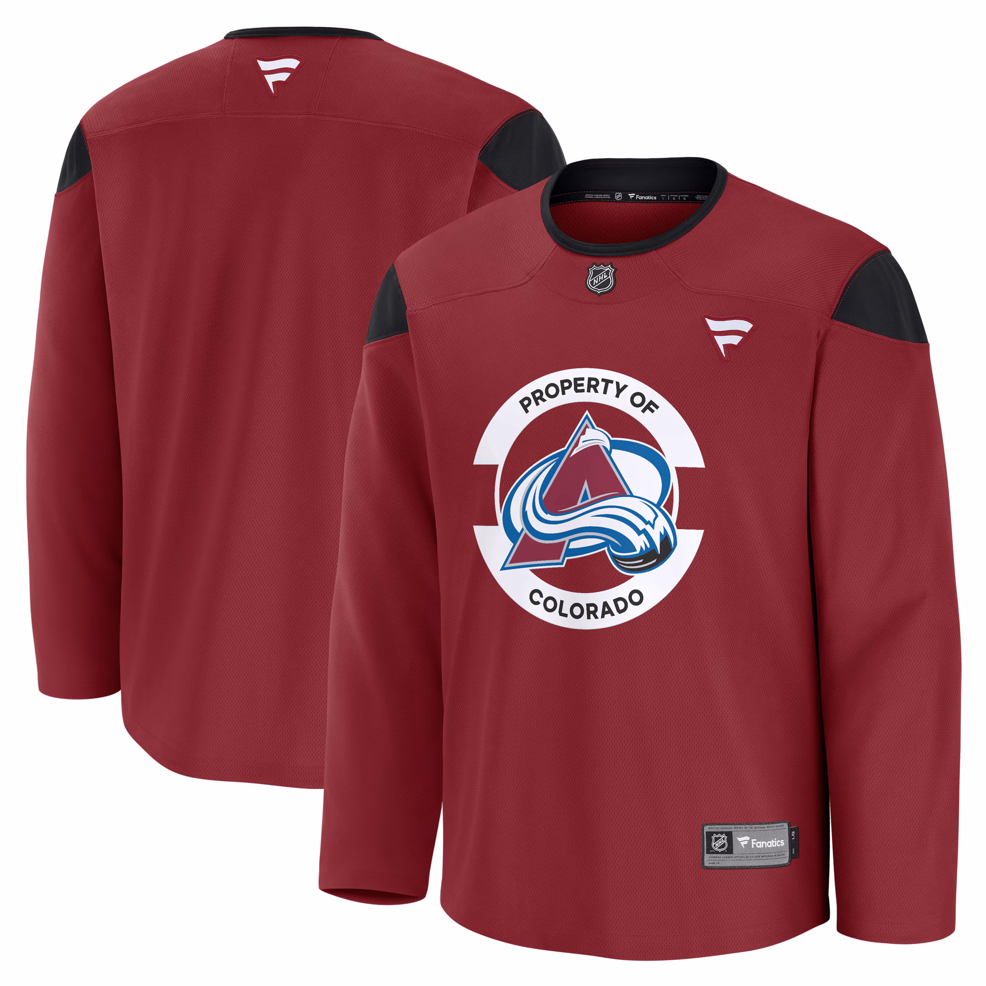 Colorado Avalanche Fanatics Burgundy Practice Jersey
