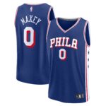 Men's Philadelphia 76ers Tyrese Maxey  Royal 2023/24 Fast Break Replica Jersey - Icon Edition