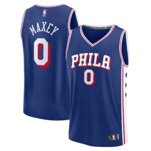 Men's Philadelphia 76ers Tyrese Maxey  Royal 2023/24 Fast Break Replica Jersey - Icon Edition