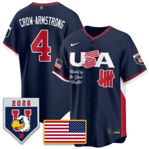 Pete Crow-Armstrong #4 USA Baseball x Undefeated 2026 World Baseball Classic Limited Jersey - All Stitched