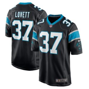 John Lovett Carolina Panthers  Game Player Jersey - Black