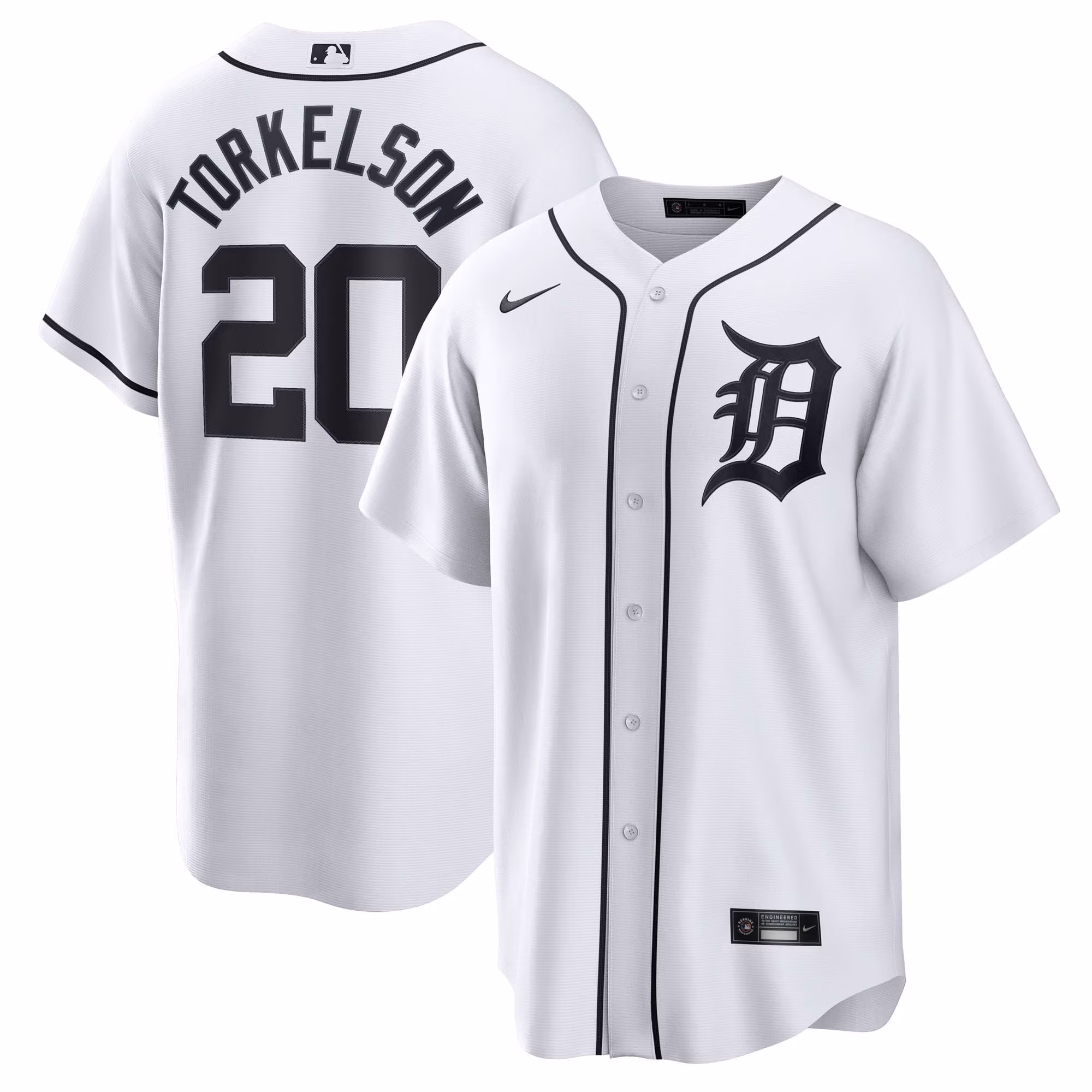 Spencer Torkelson  #20 Detroit Tigers Home Replica Jersey - White