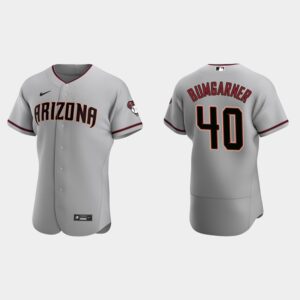 Men's Arizona Diamondbacks #40 Madison Bumgarner 2020 Road Gray Flex Base Jersey