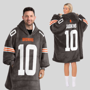Q.J 10 Cleveland Football Unisex Blanket Hoodie