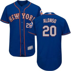 Men's New York Mets #20 Pete Alonso Blue Flexbase Collection Stitched Jersey
