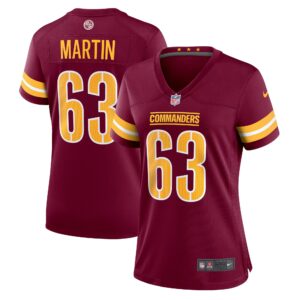 Wes Martin Washington Commanders  Women's Game Player Jersey - Burgundy