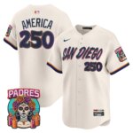America #250 San Diego Padres 2026 City Connect Vapor Premier Limited Jersey - Cream