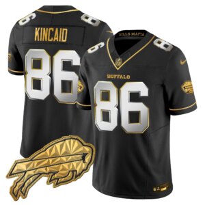 Dalton Kincaid #86 Buffalo Bills BUF 2025 "Rivalries" Gold Vapor Limited Jersey - All Stitched