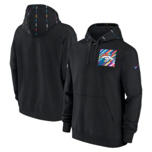 Men's  Black Denver Broncos 2023 Crucial Catch Club Pullover Hoodie