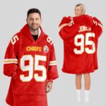 Adult C.J 95 Kansas City Football Unisex Blanket Hoodie