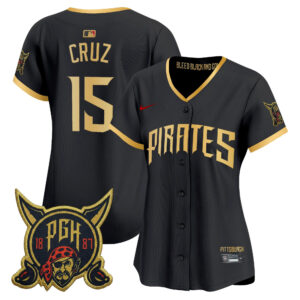 Women's Oneil Cruz #15 Pittsburgh Pirates 2026 City Connect Vapor Premier Limited Jersey - Black