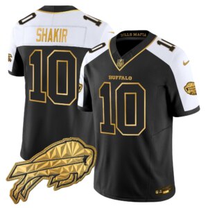 Khalil Shakir #10 Buffalo Bills BUF 2025 "Rivalries" Gold Vapor Limited Jersey - All Stitched