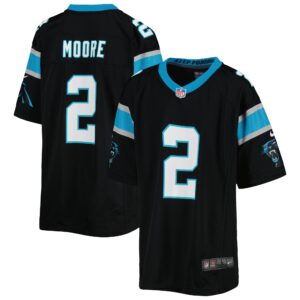 D.J. Moore Carolina Panthers  Youth Game Jersey - Black
