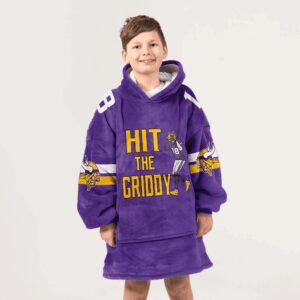 Kid 18 Minnesota Football Unisex Blanket Hoodie