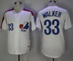 Mitchell And Ness Montreal Expos #33 Larry Walker White Throwback Stitched Jersey