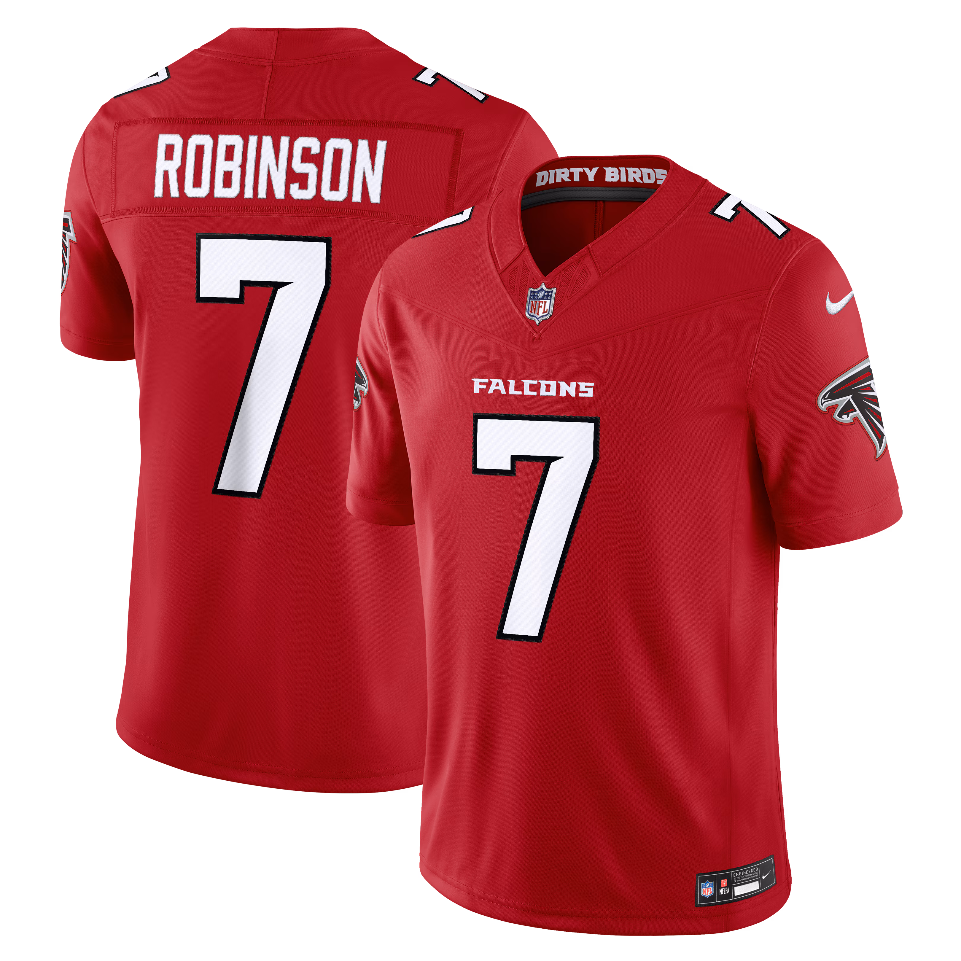 Atlanta Falcons Bijan Robinson #7 Red Vapor F.U.S.E. Sewn Down Limited Jersey