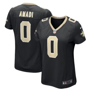 Ugo Amadi New Orleans Saints Women's Team Game Jersey -  Black