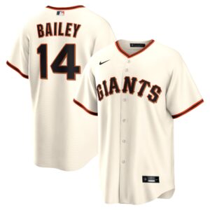Men's San Francisco Giants Patrick Bailey #14 Cream Home Replica Jersey