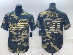 Men's Los Angeles Dodgers #50 Mookie Betts Camo 2022 Armed Forces Day Cool Base Jersey