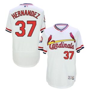 St. Louis Cardinals #37 Keith Hernandez White Flexbase Collection Cooperstown Stitched Jersey