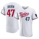 Men's Minnesota Twins #47 Edouard Julien 2023 Flexbase White Jersey